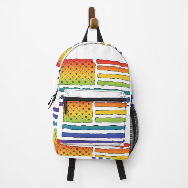 Item preview, Rainbow American Flag LGBTQ Pride Design designed and sold by WillandWent.