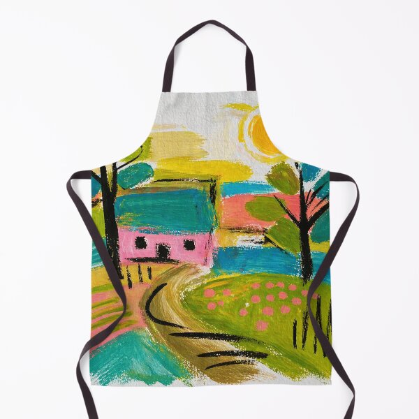 Item preview, Pink Cottage Sunny Landscape Folk  designed and sold by Modaozushi216.