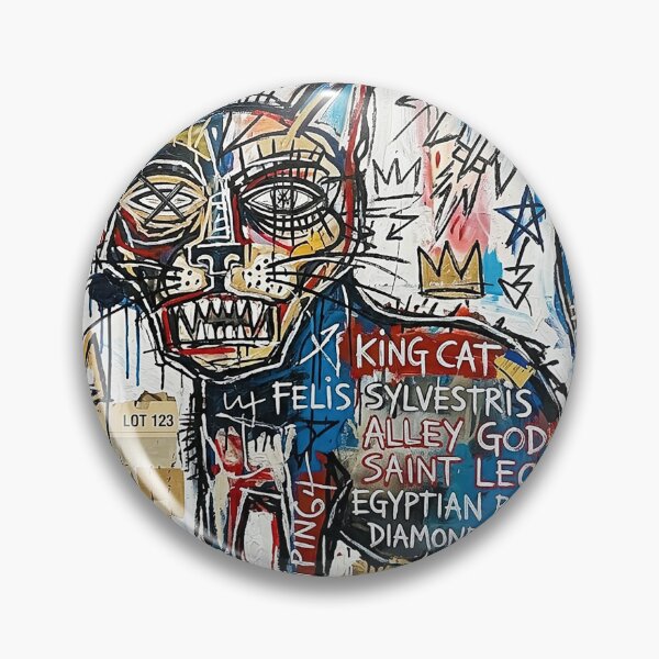 Item preview, Urban Pop Culture - Very Cool Neo-Expressionist Abstract Painting Street Art Style Cat designed and sold by CattlettArt.