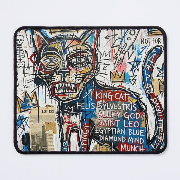 Item preview, Urban Pop Culture - Very Cool Neo-Expressionist Abstract Painting Street Art Style Cat designed and sold by CattlettArt.