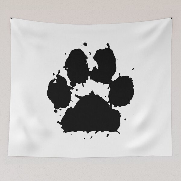 Item preview, Grunge Ink Splatter Paw Print Design designed and sold by Dmo3HarkoArt.