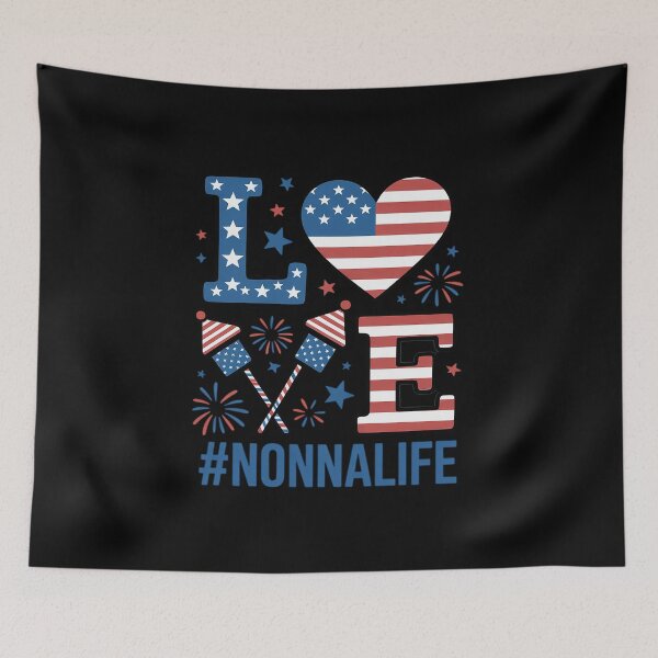 Item preview, Nonna Life Love USA Flag Grandma 4th of July Family designed and sold by grounabslaninal.
