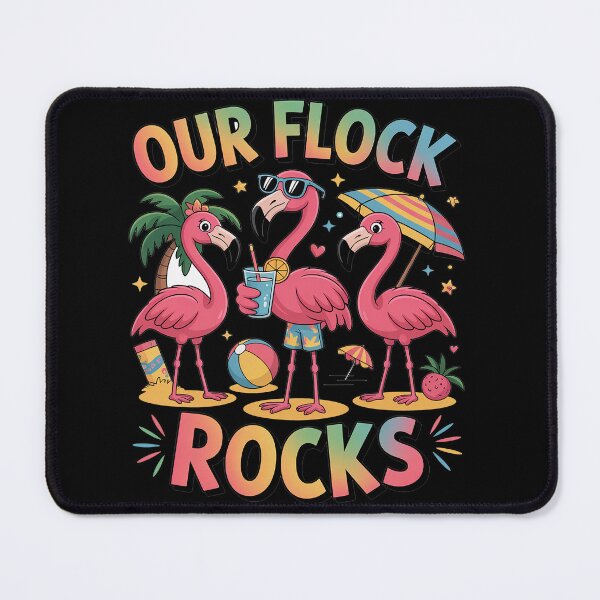 Item preview, Our Flock Rocks Flamingo Summer Vacation Family Matching designed and sold by grounabslaninal.
