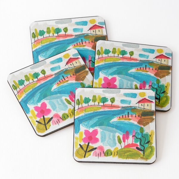 Item preview, Colorful River Landscape Painting  designed and sold by Modaozushi216.