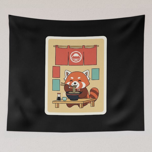 Item preview, Red Panda Ramen Japanese Cute Retro  designed and sold by JordynLadukeg65.