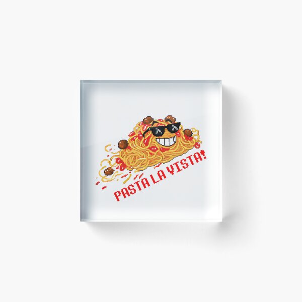 Item preview, "Pasta La Vista!" - Funny Pixel Art designed and sold by PixelFishie.