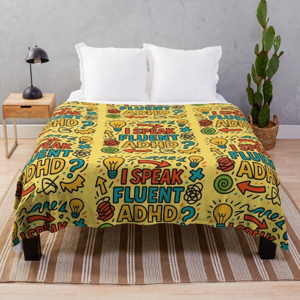 Item preview, I Speak Fluent ADHD Funny Neurodivergent Dad Shirt Retro Vintage Design designed and sold by CollectionsJEm.