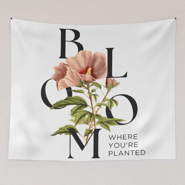 Item preview, Inspirational Floral Quote – Bloom Where You’re Planted designed and sold by Anomaly 404 Error.
