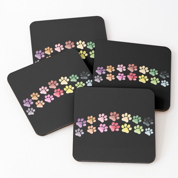Item preview, Rainbow Paw Prints Watercolor Pet Lover Art designed and sold by Dmo3HarkoArt.