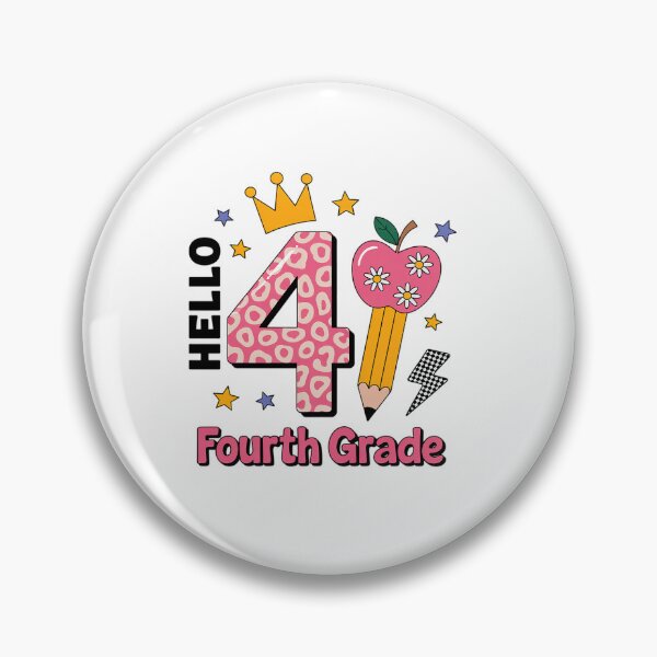 Item preview, Hello 4th Fourth Grade Back to School Teacher Pink Leopard designed and sold by grounabslaninal.