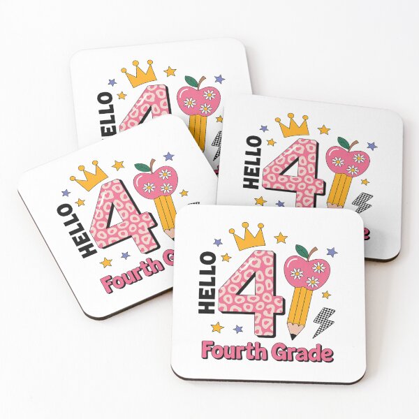 Item preview, Hello 4th Fourth Grade Back to School Teacher Pink Leopard designed and sold by grounabslaninal.