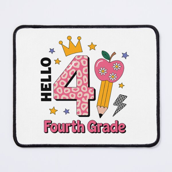 Item preview, Hello 4th Fourth Grade Back to School Teacher Pink Leopard designed and sold by grounabslaninal.