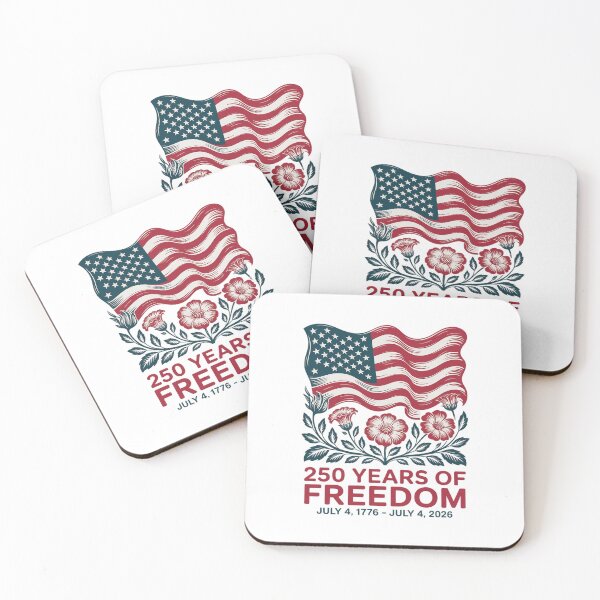 Item preview, 250 Years Freedom US Flag Flowers 250th Anniversary designed and sold by Borkadi.