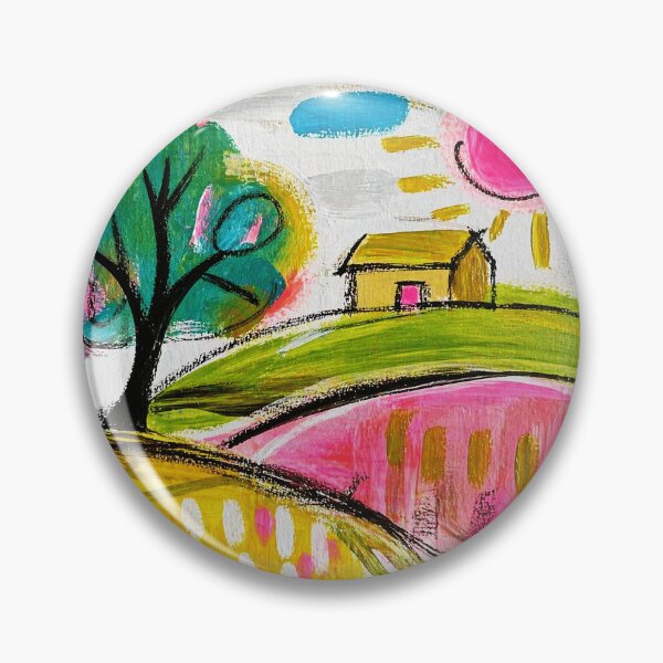 Item preview, Pink Sun Countryside Painting designed and sold by Modaozushi216.