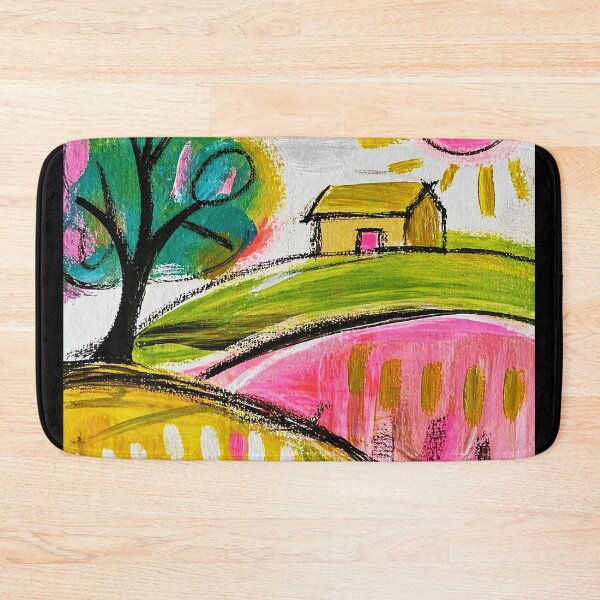 Item preview, Pink Sun Countryside Painting designed and sold by Modaozushi216.