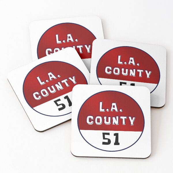 Item preview, LA County 51 Retro Red designed and sold by Normbot2000.