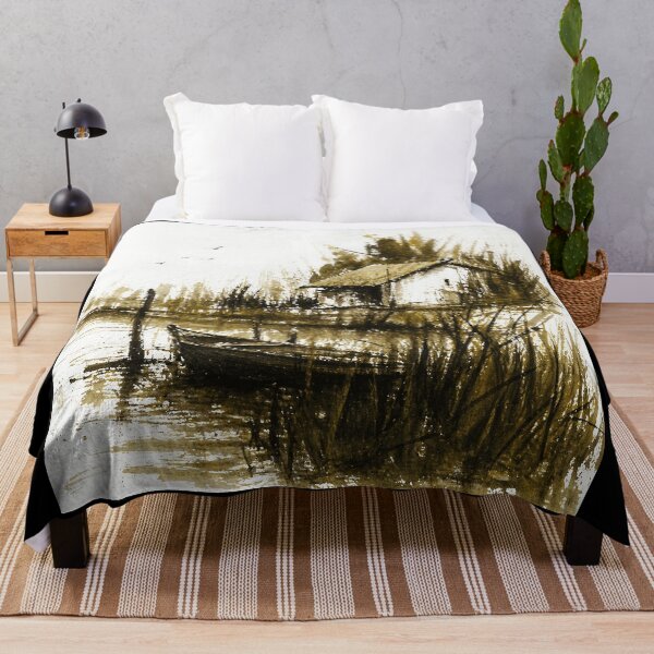 Item preview, Sepia Boat House Sketch  designed and sold by Modaozushi216.