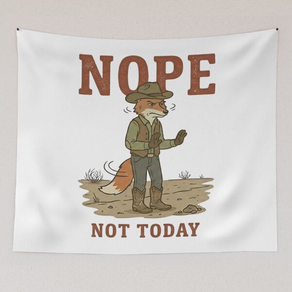 Item preview, Funny Cowboy Nope Not Today T-Shirt – Retro Western Meme Shirt designed and sold by DIRTYSKETCHH.