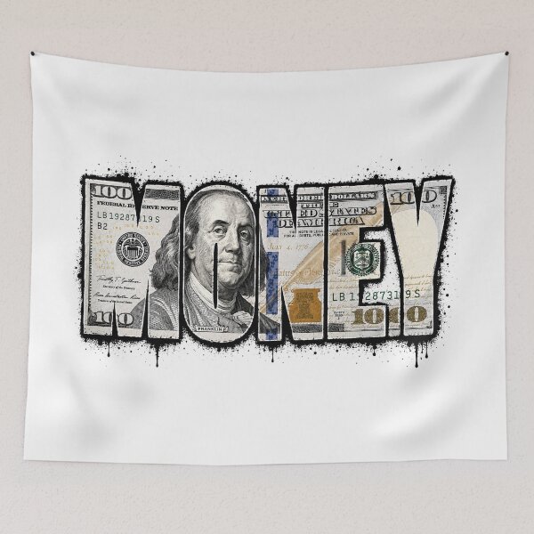 Item preview, MONEY Dollar Bill Graffiti Sticker | Ben Franklin $100 Federal Reserve Urban Street Art Decal designed and sold by ClickToSticker.