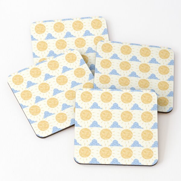 Item preview, Watercolor Sun and Cloud Pattern, Cute Summer designed and sold by SweetLilith.