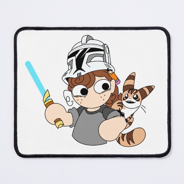 Item preview, Star Wars Fan Art with Loth Cat, lightsaber and Clone Helmet designed and sold by HBOriginalsArt.