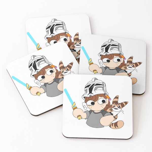 Item preview, Star Wars Fan Art with Loth Cat, lightsaber and Clone Helmet designed and sold by HBOriginalsArt.