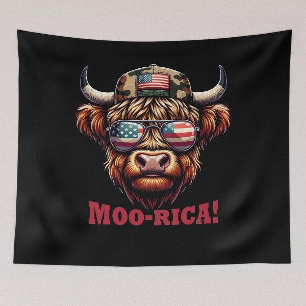 Item preview, Funny Highland Cow 4th July USA Flag America Boys Girls Kids designed and sold by rafaeltto.
