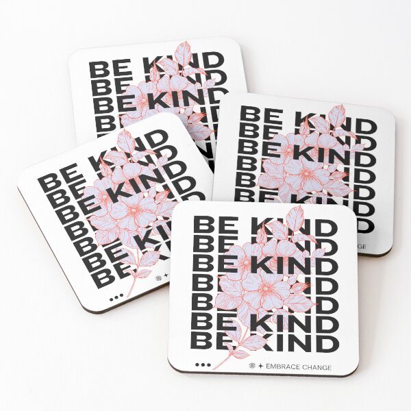 Item preview, Inspirational Floral Typography – Be Kind, Embrace Change designed and sold by Anomaly 404 Error.