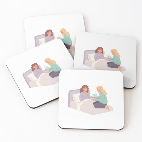 Item preview, Emotional Support Sticker, Cute Caring Friends Illustration, Mental Health Comfort Art, Cozy Friendship Design designed and sold by Pride_Prints.