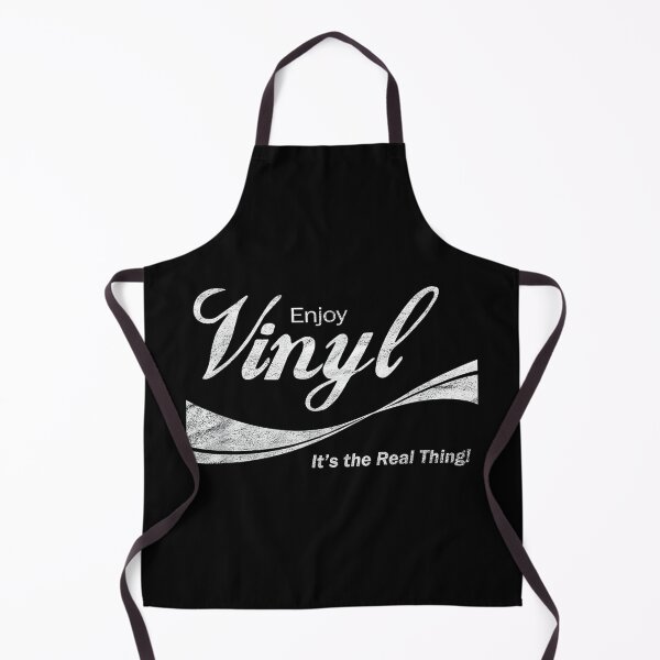 Item preview, Enjoy Vinyl T-Shirt - It's the Real Thing! - Black - Unisex-Adults - Small - Classic Fit - Retro - Short Sleeve - Collarless - Round Neck - Solid Black - 100% Cotton designed and sold by AlanYYoder.