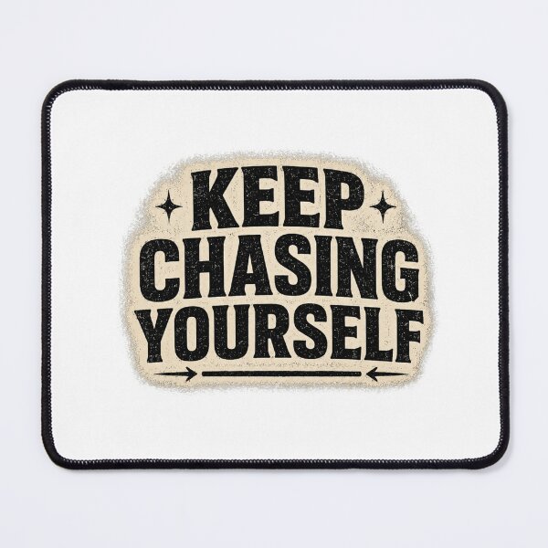 Item preview, Keep Chasing Yourself Motivational Typography Design designed and sold by Lovestickerco.