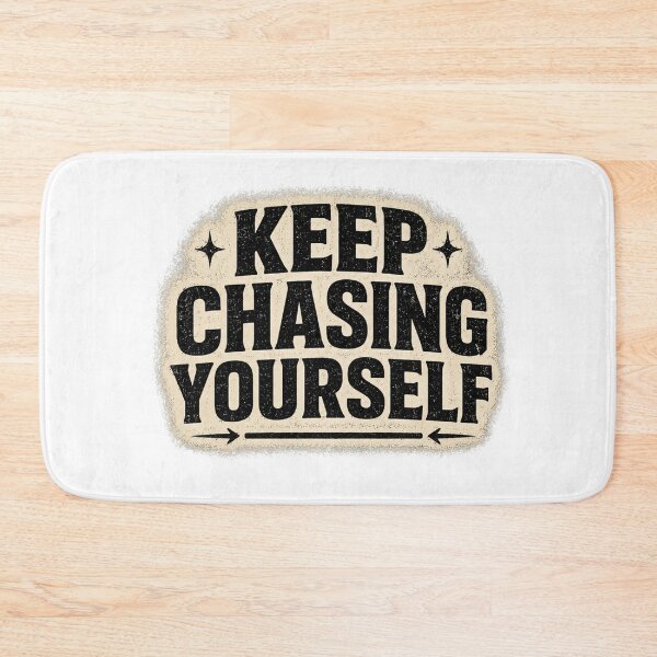 Item preview, Keep Chasing Yourself Motivational Typography Design designed and sold by Lovestickerco.