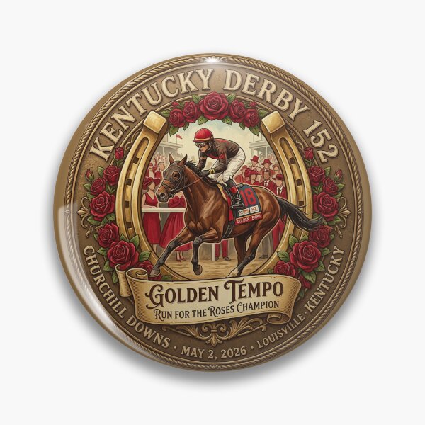 Item preview, Golden Tempo Kentucky Derby 152 Champion design on apparel and more designed and sold by Ginny Luttrell.