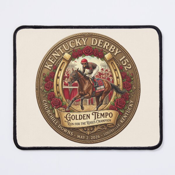 Item preview, Golden Tempo Kentucky Derby 152 Champion design on apparel and more designed and sold by Ginny Luttrell.