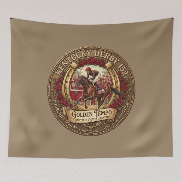 Item preview, Golden Tempo Kentucky Derby 152 Champion design on apparel and more designed and sold by Ginny Luttrell.