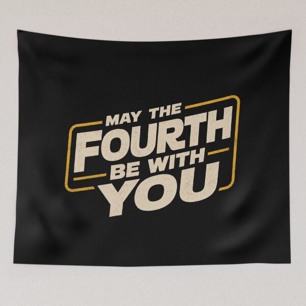 Item preview, Retro May The Fourth Be With You Sci-Fi Shirt & Sticker Design designed and sold by MasterPiece.