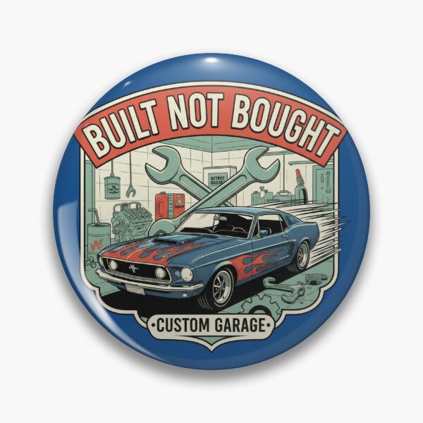 Item preview, Built Not Bought Custom Garage Shirt | Vintage Muscle Car Retro Mechanic Design | Classic Hot Rod Automotive Art designed and sold by ObsidianUruk.