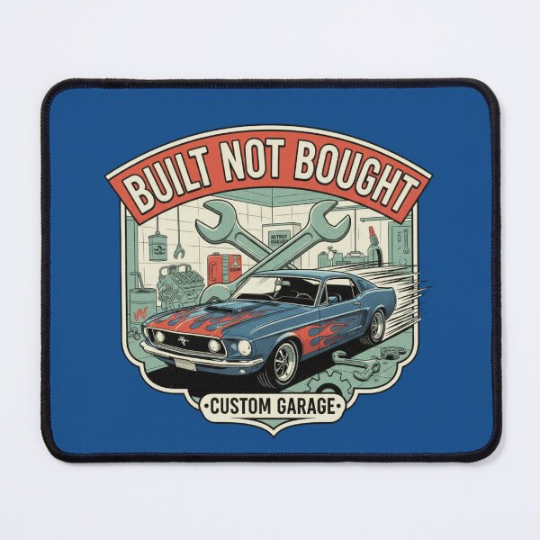 Item preview, Built Not Bought Custom Garage Shirt | Vintage Muscle Car Retro Mechanic Design | Classic Hot Rod Automotive Art designed and sold by ObsidianUruk.
