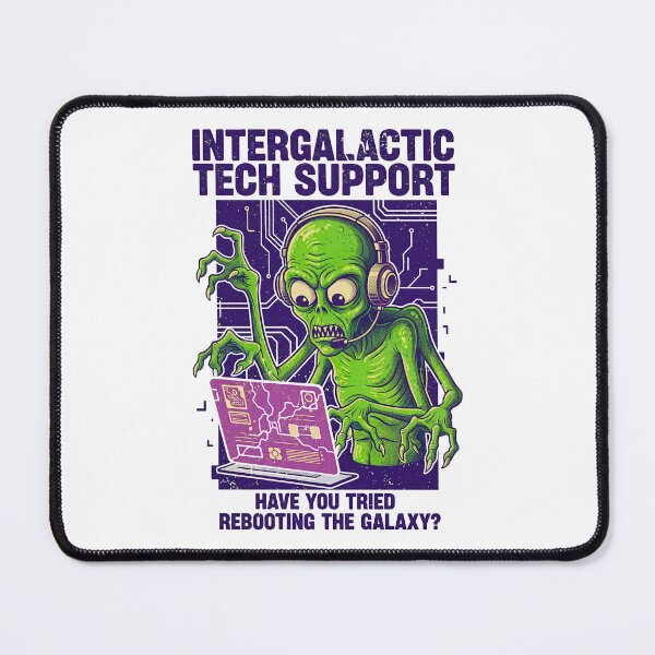 Item preview, Intergalactic Tech Support – Alien Hologram Fix designed and sold by majesty-prints.