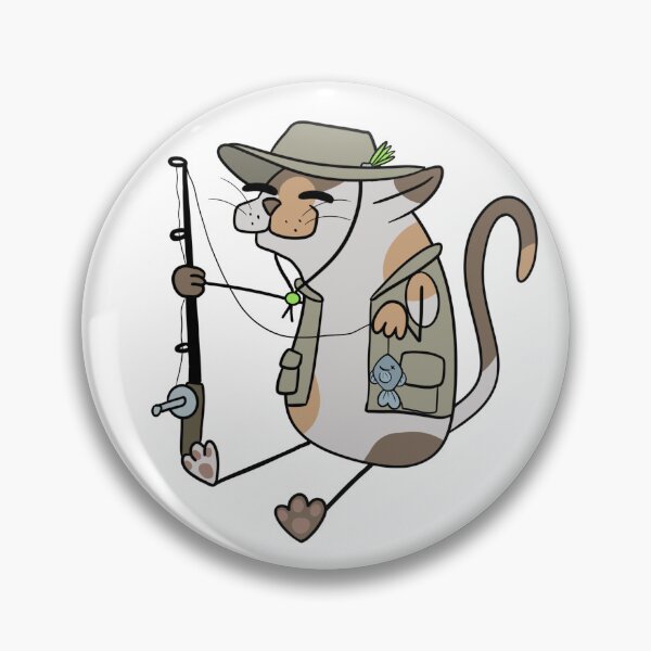 Item preview, Fishing Kitty (Calico) designed and sold by CritterBazaar.
