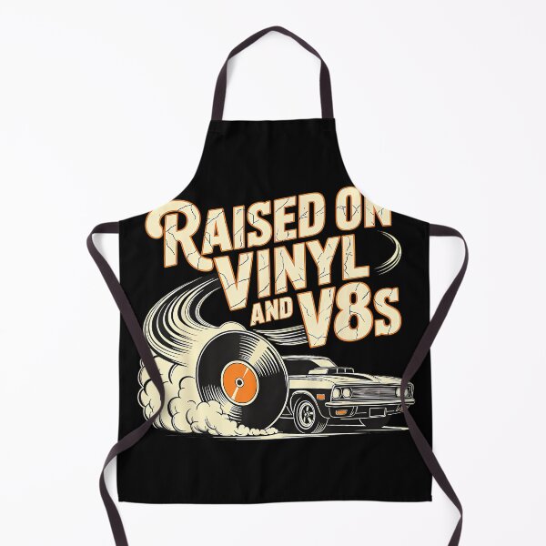 Item preview, Raised On Vinyl and V8s Retro Car Music Culture designed and sold by AlanYYoder.