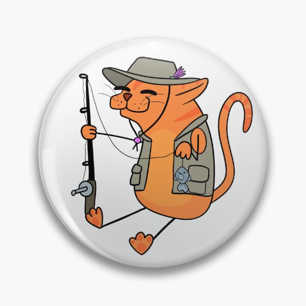 Item preview, Fishing Kitty (Orange Tabby) designed and sold by CritterBazaar.