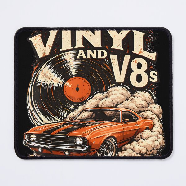 Item preview, Raised on Vinyl and V8s Retro Car Music designed and sold by AlanYYoder.