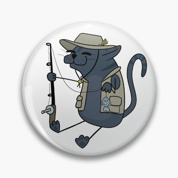 Item preview, Fishing Kitty (Blue Tabby) designed and sold by CritterBazaar.