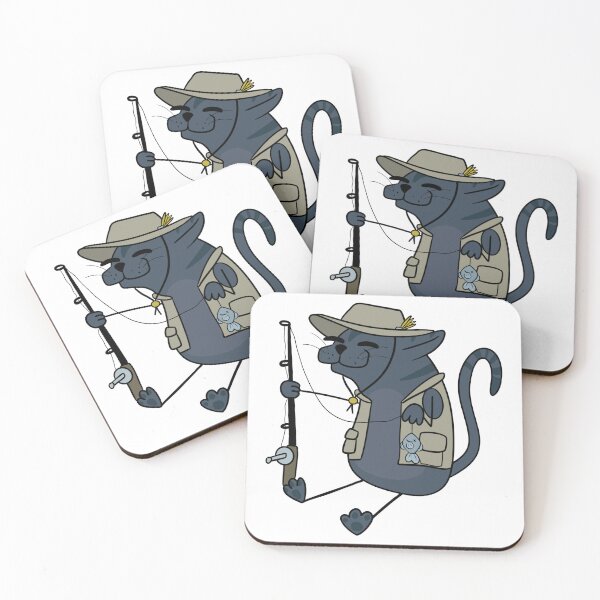 Item preview, Fishing Kitty (Blue Tabby) designed and sold by CritterBazaar.