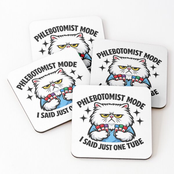 Item preview, Funny Cute Persian Cat Phlebotomist Nurse Mode Design – Medical Lab Tech Humor Gift for National Phlebotomist Recognition Week designed and sold by ClinicalHubs.