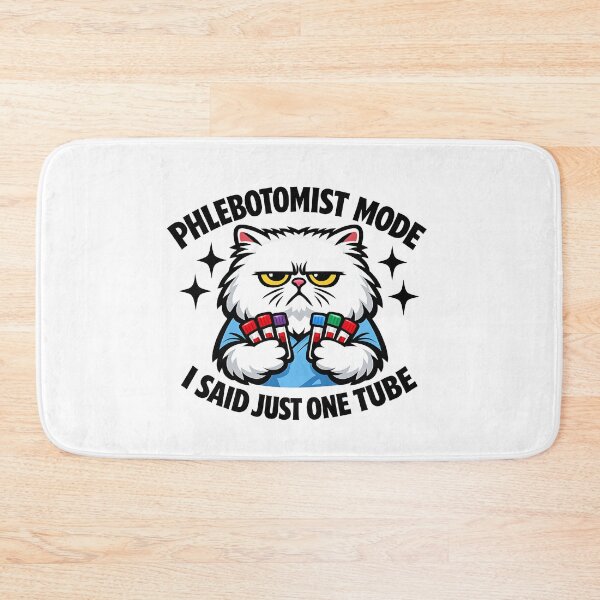 Item preview, Funny Cute Persian Cat Phlebotomist Nurse Mode Design – Medical Lab Tech Humor Gift for National Phlebotomist Recognition Week designed and sold by ClinicalHubs.