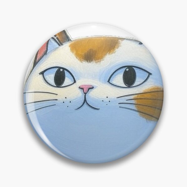 Item preview, Serene Calico: A Minimalist Whiskered Portrait designed and sold by Komatoya.