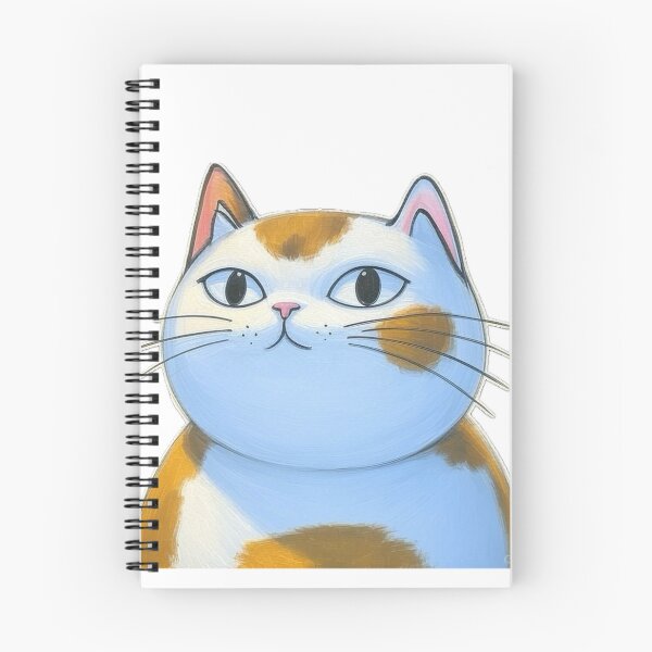 Item preview, Serene Calico: A Minimalist Whiskered Portrait designed and sold by Komatoya.