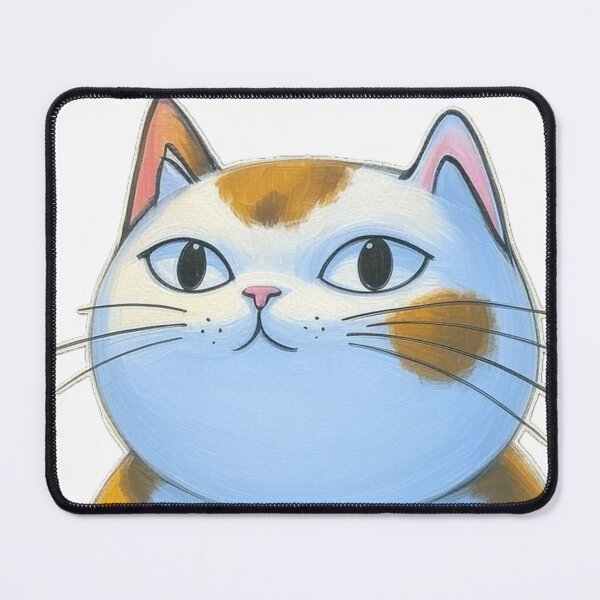 Item preview, Serene Calico: A Minimalist Whiskered Portrait designed and sold by Komatoya.